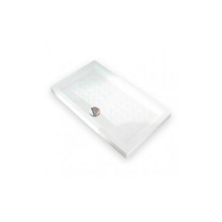 Base de duche JULIETA 1000x700x80 mm rectangular de pousar em cerâmica branco TN10003763700000  - Sanitana