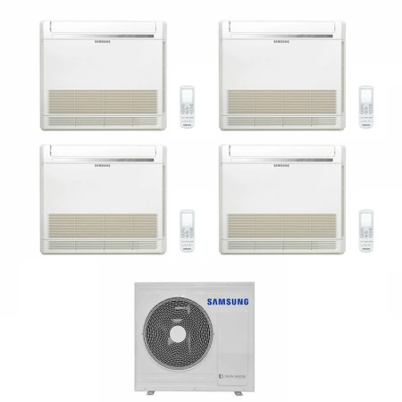 Ar Condicionado Multisplit (4x1) - Samsung - Consola de Chão - 9000 + 9000 + 12000 + 12000 BTU - Ext. AJ080TXJ4KG