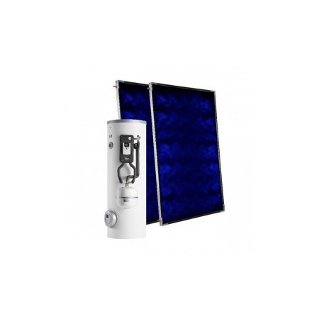 Kit solar forçado Solar Easy PR PEP 200/2 SLIM 200 SCP cobertura plana - Baxi - Ref. 7728129